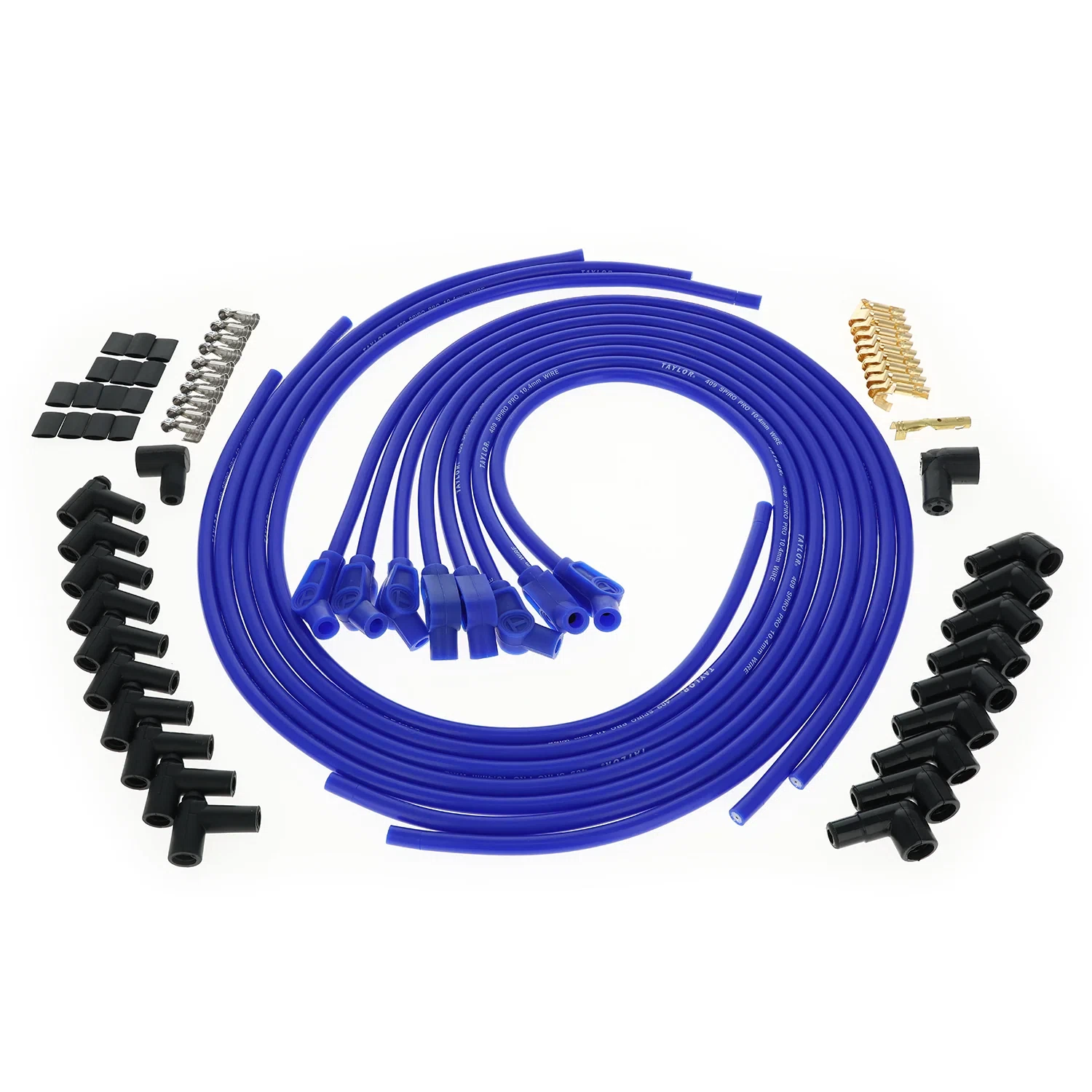 Spark Plug Wire Set Universal 10.4mm Silicone Spiro Pro 409 409 135_ Blue 79653